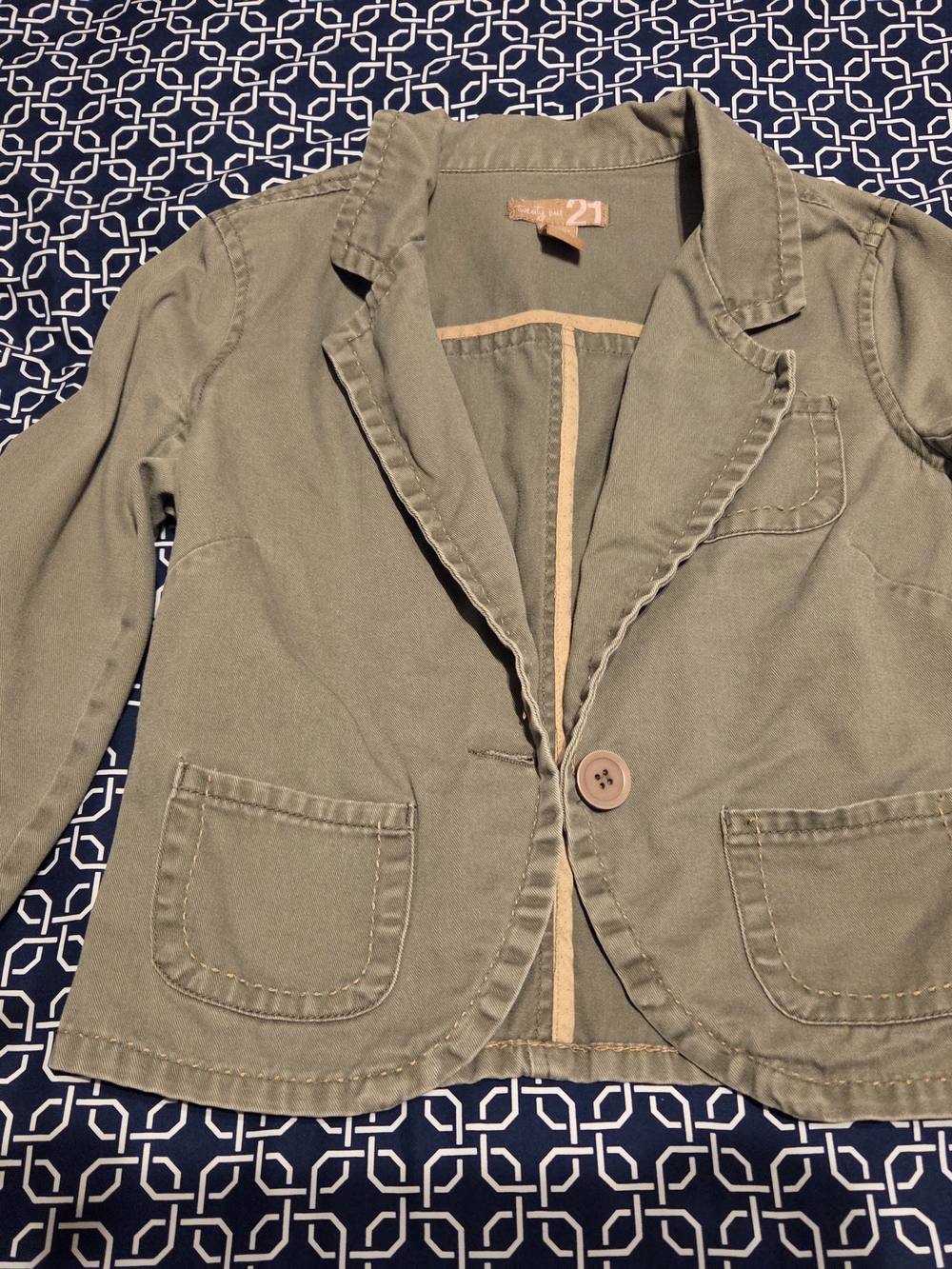 Forever 21 Olive Green Casual Women's Blazer Jacket